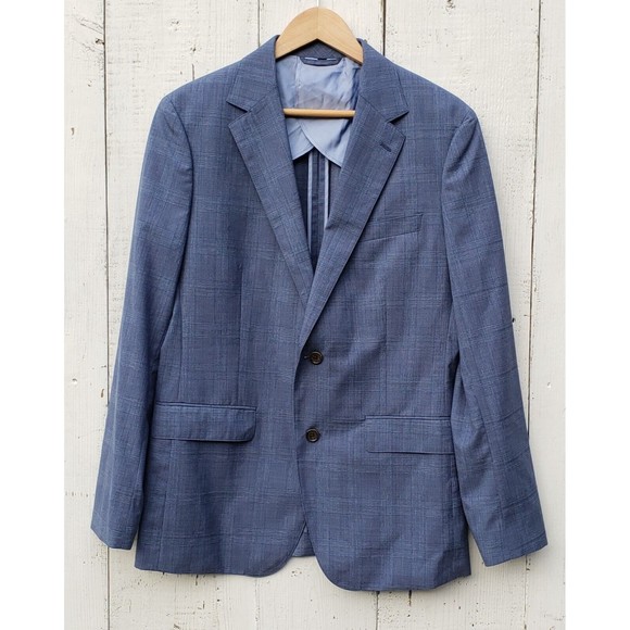 BONOBOS Guabello Super 130s Blue Men Sz 40R Wool Blazer Suit Jacket Slim Fit NEW